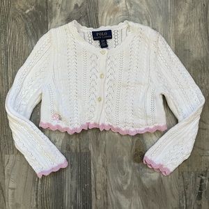 Polo Ralph Lauren Girls Crochet Cardigan 3T